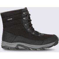 Mountain Warehouse Ohio Fleece Lined Waterproof Snow Boots Black/Black