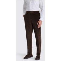 MOSS Tailored Fit Cord Stretch Suit Trousers Brown