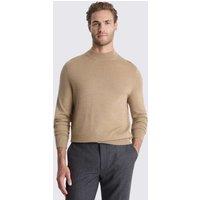 MOSS Merino Wool Rich High Neck Jumper Camel