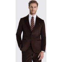 MOSS Tailored Fit Cord Stretch Suit Jacket Brown