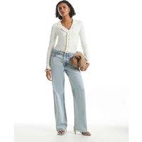 River Island Frill Detail Cardigan Cream