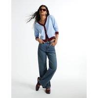 River Island Textured V-Neck Cardigan Light Blue Mix