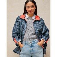 White Stuff Lightweight Hooded Showerproof Poncho Navy Mix