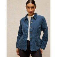 White Stuff Cotton-Rich Corduroy Jacket Blue