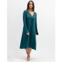Cyberjammies Modal Rich Jersey Lace Trim Nightdress Teal