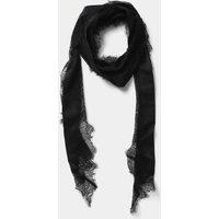 M&S Satin and Lace Trim Skinny Scarf Black