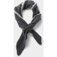 M&S Knitted Paisley Grey Scarf Grey Mix