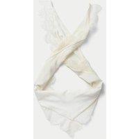 M&S Satin and Lace Neckerchief Scarf Cream