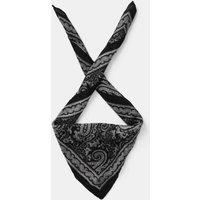 M&S Warm Handle Black Paisley Scarf Black Mix