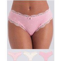 Boux Avenue 3 Pack Tatiana Print Brazilian Knickers Pink Mix