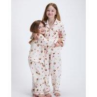 Boux Avenue Fleece Hedgehog Pyjamas in a Bag (2-12 Yrs) Cream
