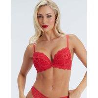Boux Avenue Mollie Lace Wired Plunge Bra (B-G) Red