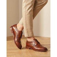 Jones Bootmaker Wide Fit Leather Brogues Brown