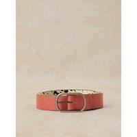 White Stuff Hair On Leather Patterned Reversible Belt Pink Mix