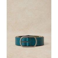 White Stuff Reversible Leather Belt Teal Mix