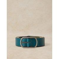 White Stuff Reversible Leather Belt Teal Mix