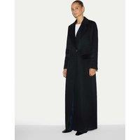 Jigsaw Pure Wool Single Breasted Longline Coat Black