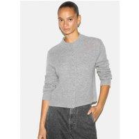 Jigsaw Merino Wool Rich Cardigan with Cashmere Grey