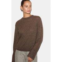 Jigsaw Pure Cashmere Round Neck Jumper Brown