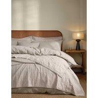 YARD Hebden Washed Striped Quilted Bedspread Taupe