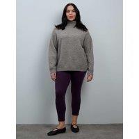 Live Unlimited London Cotton Jersey Leggings Dark Burgundy