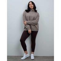 Live Unlimited London Cotton Jersey Leggings Brown