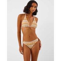 ACCESSORIZE Embroidered Triangle Bikini Top Multi