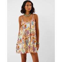 ACCESSORIZE Pure Cotton Printed Mini Swing Dress Multi