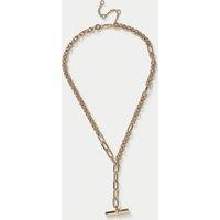M&S T Bar Y Necklace Gold