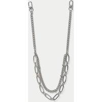 M&S 2 Row Paperclip Wallet Chain Silver