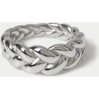 M&S Stainless Twist Chain Ring Silver