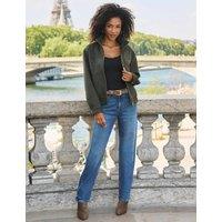 SOSANDAR Mid Rise Slim Fit Jeans Mid Blue