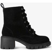 Carvela Suede Lace Up Block Heel Ankle Boots Black