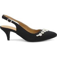 Jones Bootmaker Sparkle Slingback Stiletto Court Shoes Black