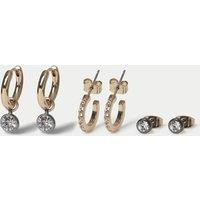 M&S 3 Pack Stud Hoop Earrings Multi