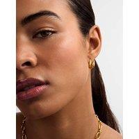 Katie Loxton Gold Plated Hoop Earrings Gold
