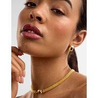 Katie Loxton Gold Plated Tiger's Eye Stud Earrings Gold
