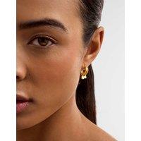 Katie Loxton Gold Plated Hoop Earrings Gold