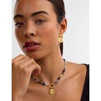 Katie Loxton Gold Plated Semi-Precious Statement Earrings Gold