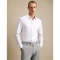 River Island Muscle Fit Stretch Shirt White