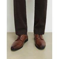 River Island Faux Leather Derby Shoes Tan
