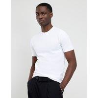 River Island Zig-Zag Textured T-Shirt White