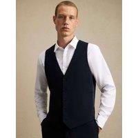 River Island Slim Fit Waistcoat Navy