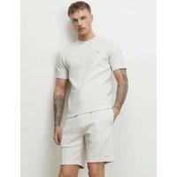 River Island Slim Fit Cotton Rich Textured T-Shirt Grey