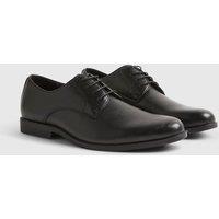 River Island Faux Leather Derby Shoes Black