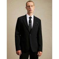 River Island Slim Fit Single Breasted Suit Jacket Black