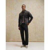 River Island Straight Fit Pure Cotton Jeans Black