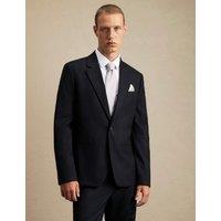 River Island Slim Fit Checked Single Breasted Suit Jacket Blue Mix