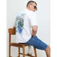 River Island Oversized Pure Cotton F1 Racecar T-Shirt White Mix