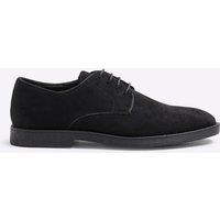 River Island Faux Suede Derby Shoes Black